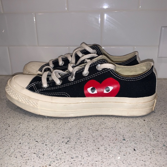 Black Lowtop Comme deś GARÇONS Mens 4 Womens 6 - Picture 1 of 7